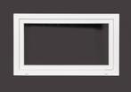 PVC kiep raam b100xh60 cm Wit, Gevelraam of Ruit, Minder dan 80 cm, Nieuw, Ophalen of Verzenden