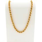 18 Krt. Exclusief gouden gedraaide schakel ketting | 61 cm, Ophalen of Verzenden