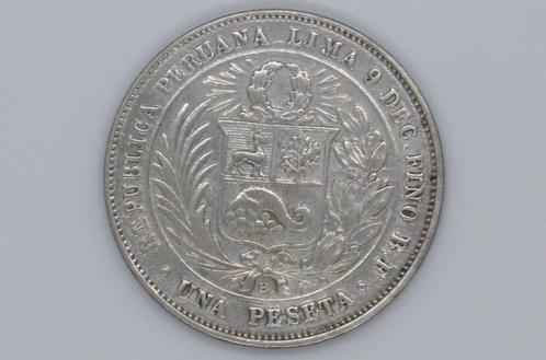 Peru. 1 Peseta 1880 (Zonder Minimumprijs), Postzegels en Munten, Munten | Europa | Niet-Euromunten