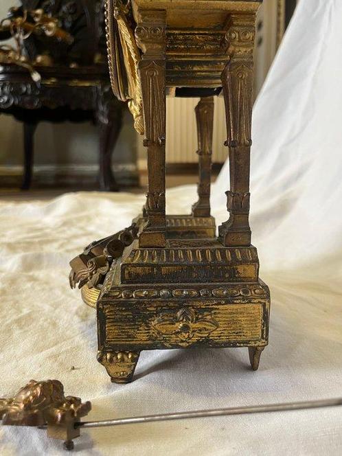 Pendule - Brons, Messing - 1850-1900, Antiek en Kunst, Antiek | Klokken