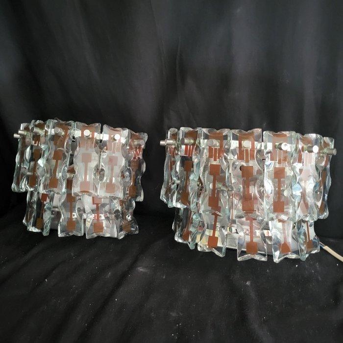 Wandkandelaar (2) - Kristal - Cristal, Antiek en Kunst, Curiosa en Brocante