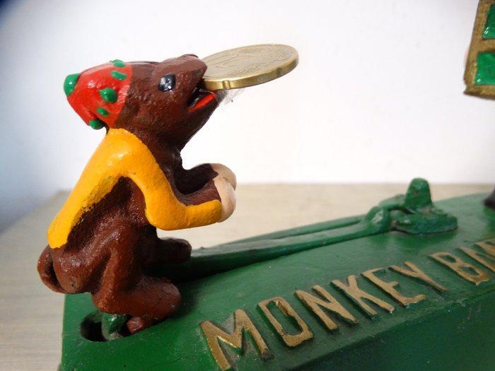 Spaarpot - gietijzer - Monkey bank, Antiek en Kunst, Curiosa en Brocante