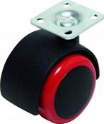 Bgs Technic Double Caster Wheel, rood / zwart, 50 mm, Auto-onderdelen, Banden en Velgen, Nieuw, Verzenden