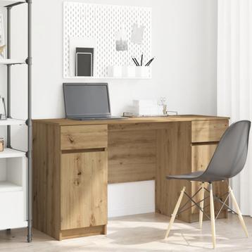 vidaXL Bureau Artisan Eik 140x49x76 cm Geengineerd Hout, Verzenden