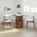 vidaXL Eettafel 80x80x75 cm bewerkt hout gerookt eiken, Huis en Inrichting, Tafels | Eettafels, Verzenden, Nieuw