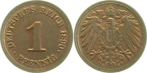 Duitsland 1 Pfennig 1890 E prfr fein J 010, Postzegels en Munten, Munten | Europa | Niet-Euromunten, België, Verzenden