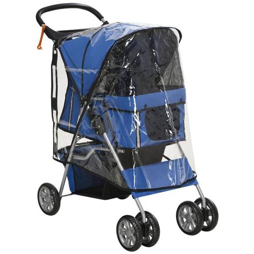 TRUUSK Opvouwbare Huisdierenbuggy Met 1 Mand, 2 Bekerhouders, Dieren en Toebehoren, Honden-accessoires, Verzenden