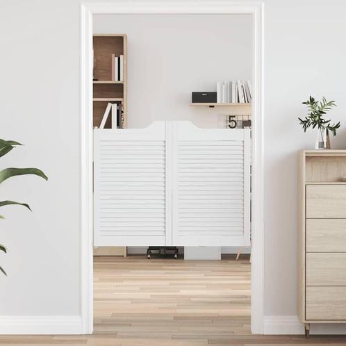 vidaXL Draaideuren louvredesign 1-paar 80x100 cm wit, Doe-het-zelf en Bouw, Deuren en Vliegenramen, Nieuw, Verzenden
