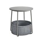 Moderne bijzettafel met stoffen mand: trendy en functioneel!, Huis en Inrichting, Tafels | Bijzettafels, Ophalen of Verzenden