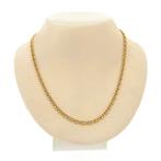 Gouden fantasie schakelketting | 45 cm, Handtassen en Accessoires, Kettingen, Ophalen of Verzenden, Gebruikt, Overige kleuren