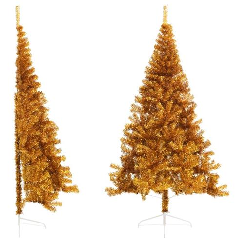 vidaXL Kunstkerstboom half met standaard 240 cm PET, Diversen, Kerst, Nieuw, Verzenden
