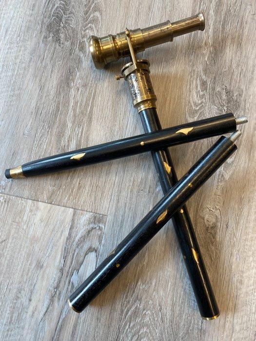 Wandelstok - Messing, Hout, Antiek en Kunst, Kunst | Designobjecten