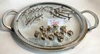 WMF e.a. - Presenteerblad - verzilverd metaal en glas - met, Antiek en Kunst