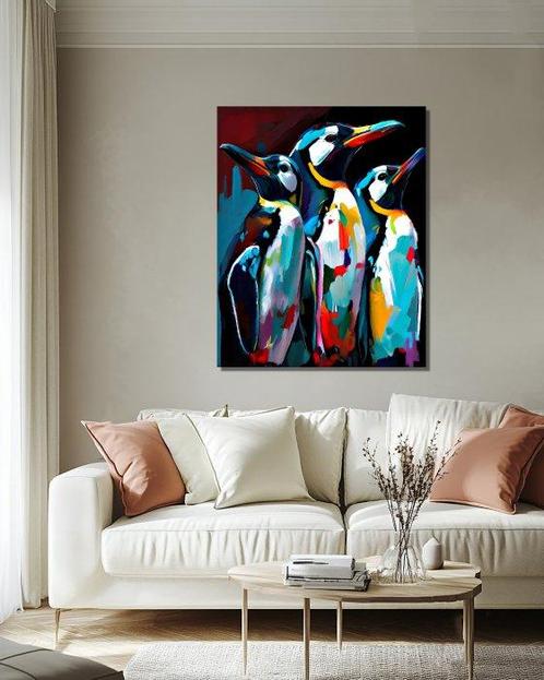 Michael Mey - The Gang (penguins), Antiek en Kunst, Kunst | Schilderijen | Modern