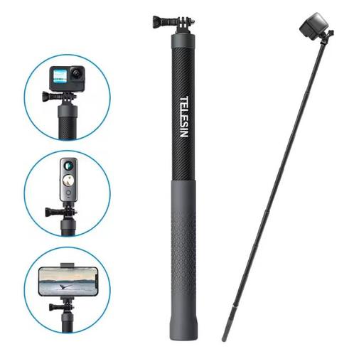 Koolstofvezel Selfie Stick 3 Meter - Intrekbare Vlog Statief, Telecommunicatie, Mobiele telefoons | Toebehoren en Onderdelen, Nieuw