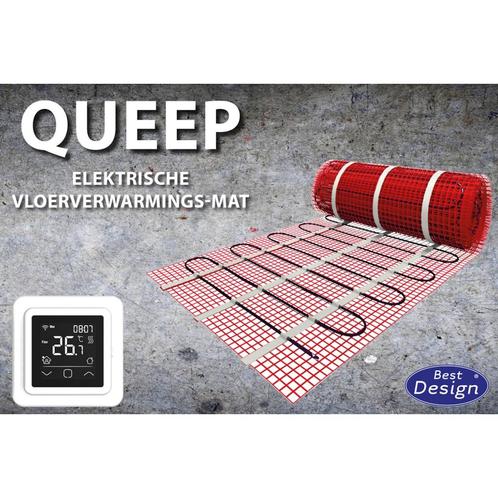 Queep Best Design Elektrische Vloerverwarmings Mat 1.5m2, Doe-het-zelf en Bouw, Sanitair, Bad, Nieuw, Ophalen of Verzenden