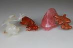 4x collectie sculpturen - beeldjes - Poissons - Agaat, Agate