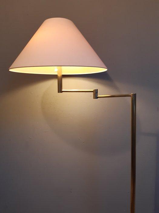 Staande lamp - Messing - zwenkarm, trekschakelaar, Antiquités & Art, Curiosités & Brocante