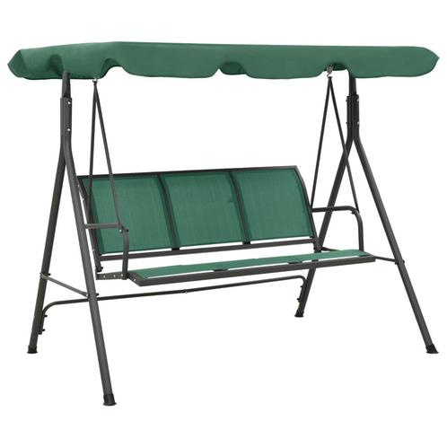 vidaXL Schommelbank 170 cm textileen en staal groen, Tuin en Terras, Overige Tuin en Terras, Nieuw, Verzenden