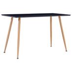 vidaXL Table de salle à manger Noir et chêne 120x60x74 cm MD