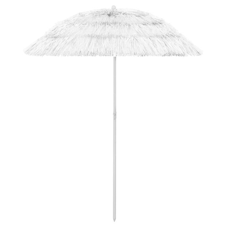 vidaXL Strandparasol Hawaï 180 cm wit, Tuin en Terras, Parasols, Nieuw, Verzenden