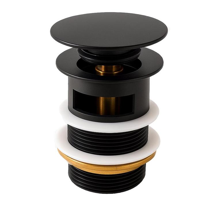 Afvoerplug Mat Zwart Pop up Plug voor Wastafel, Bricolage & Construction, Sanitaire, Envoi