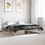 vidaXL Bedframe met hoofdbord metaal wit 180x200 cm, Huis en Inrichting, Slaapkamer | Bedden, Verzenden, Nieuw