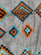 Colorful Handwoven Moroccan Wool Rug with Diamond Motifs -, Nieuw