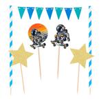 Space Party Taarttopper 5 delig, Verzenden, Nieuw