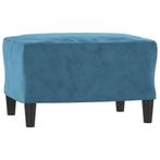 Voetenbank Blauw Fluweel | Retour Deal | 55% Korting, Huis en Inrichting, Verzenden, Nieuw, 50 tot 75 cm, 50 tot 75 cm
