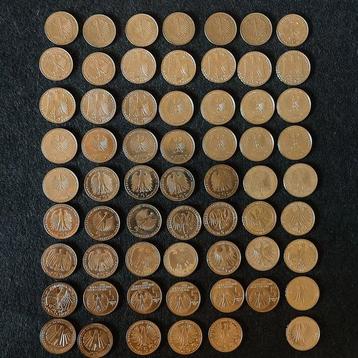 Duitsland. Lot of 62 coins: 2, 5 Deutsche Mark 1957/1986