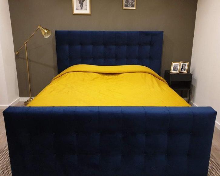 Boxspring Sofia Velvet Blue, Huis en Inrichting, Slaapkamer | Boxsprings