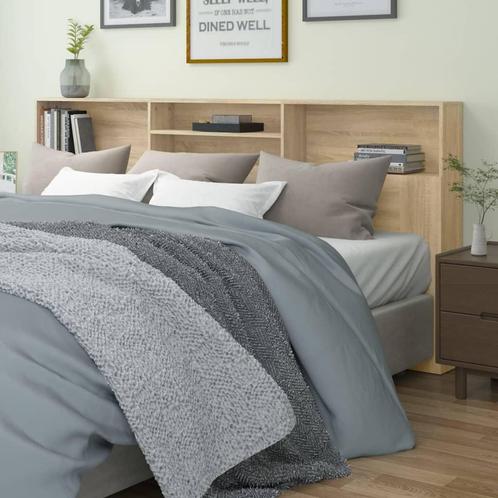 vidaXL Hoofdbordkast 220x19x103,5 cm sonoma eikenkleurig, Huis en Inrichting, Slaapkamer | Bedden, Nieuw, Verzenden