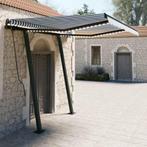 vidaXL Luifel handmatig uittrekbaar met LED 3,5x2,5 m blauw, Verzenden