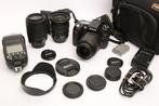 Nikon, Godox D90 + Standaard, Groothoek, Telelens, Flits,, Nieuw