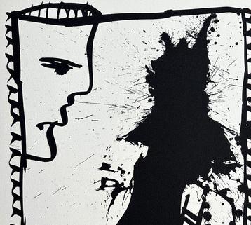 Pierre Alechinsky (1927) - Composition surréaliste