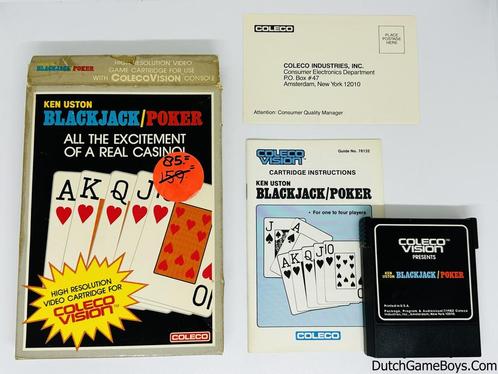 Colecovision - Ken Uston - Blackjack / Poker, Consoles de jeu & Jeux vidéo, Consoles de jeu | Autre, Envoi
