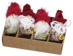 Gnoom kabouter hangers Groen Rood 7 cm set van 4 stuks, Hobby en Vrije tijd, Nieuw
