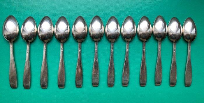 Koffielepel (12) - .800 zilver - Wolfers Mokkalepeltjes - in, Antiek en Kunst, Antiek | Zilver en Goud