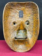 Noh masker - Hout, houten, gebeeldhouwde Noh-masker - Odoji, Antiek en Kunst