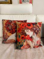 4 kussenhoezen van stevige stof - ambachtelijk bedrukt -, Nieuw