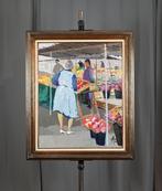 Yves Offret (XX) - Les fleurs, les fruits sur le marché