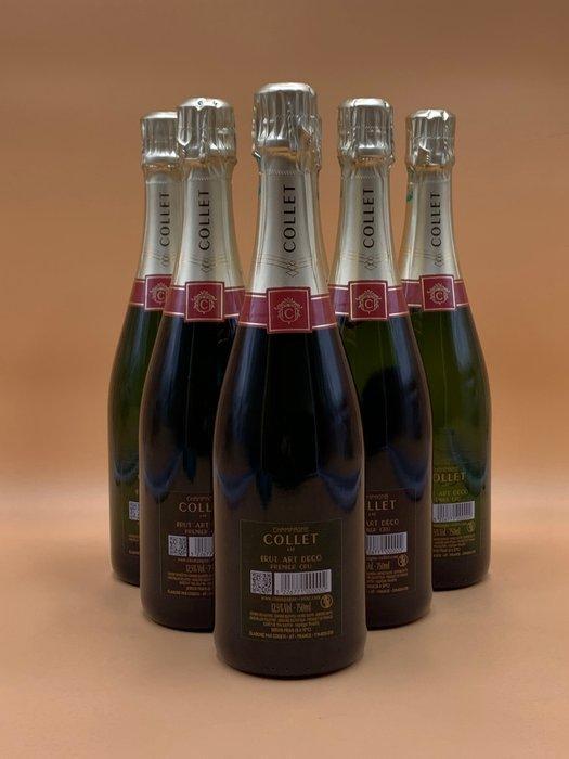 Collet - Champagne Brut Art Deco Premier Cru - 6 Bouteilles, Collections, Vins