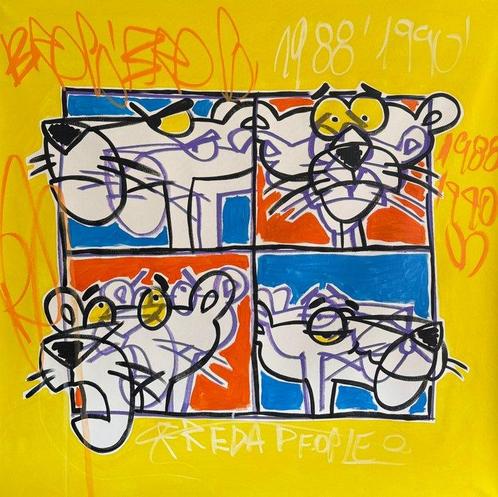 Freda People (1988-1990) - Pink Panther XL, Antiek en Kunst, Kunst | Schilderijen | Modern