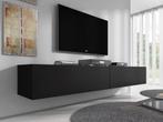 TV-Meubel - Zwevend - Mat zwart - 200x30x40 cm, Nieuw, Overige materialen, 25 tot 50 cm, 200 cm of meer