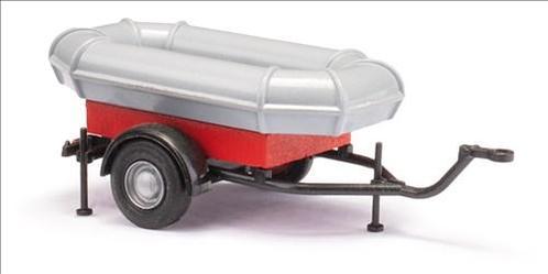 Busch 59969 HO Brandweeraanhangwagen met opblaasboot, Hobby en Vrije tijd, Modeltreinen | H0, Gelijkstroom, Overige typen, Nieuw