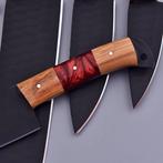 Keukenmes - Olijfhout en hars D2 staal met poedercode -