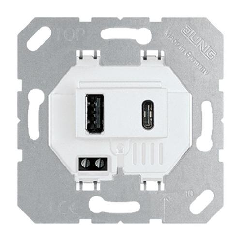 Jung Prise de charge USB Type A et C Blanc alpin - USB15CAWW, Bricolage & Construction, Électricité & Câbles, Envoi