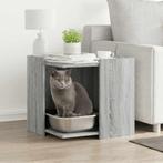 vidaXL Kattenbakkast 53x53x51 cm bewerkt hout grijs sonoma, Dieren en Toebehoren, Katten-accessoires, Verzenden, Nieuw