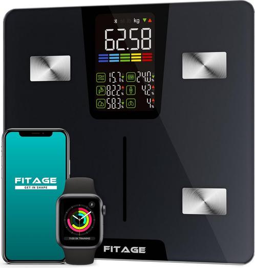 Tweedekans | FITAGE LED Weegschaal Personenweegschaal, Elektronische apparatuur, Weegschalen, Ophalen of Verzenden